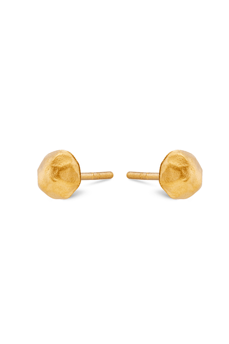 Circle Stud Earrings, Alternate, color, Gold 9k