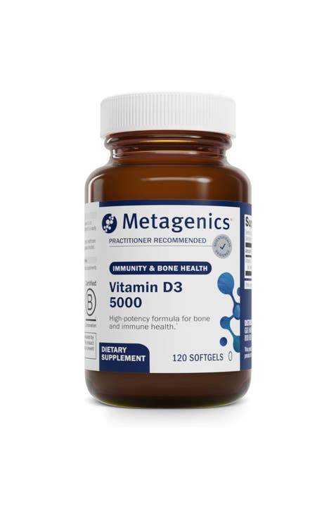 Vitamin D3 5000 IU High Potency Immune Support Softgels 120 Count