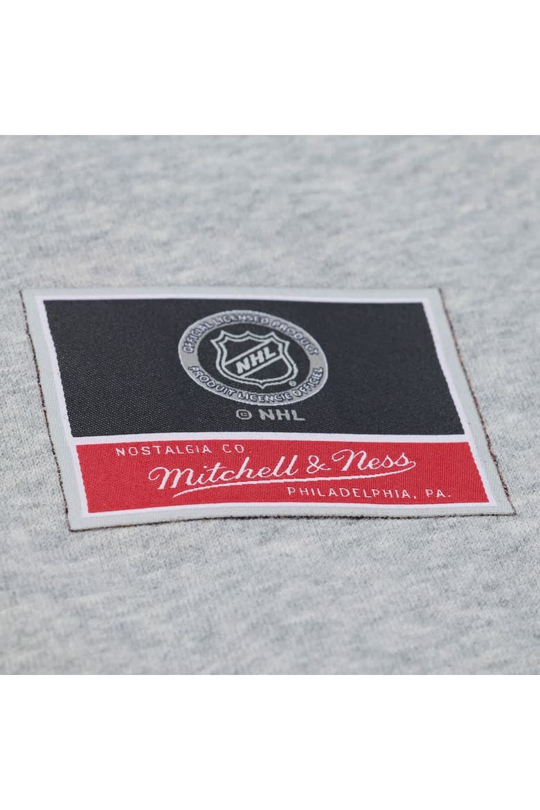 Women's Mitchell & Ness  Heather Gray Anaheim Ducks Hockey Night Sweatshirt, Alternate, color, Heather Gray