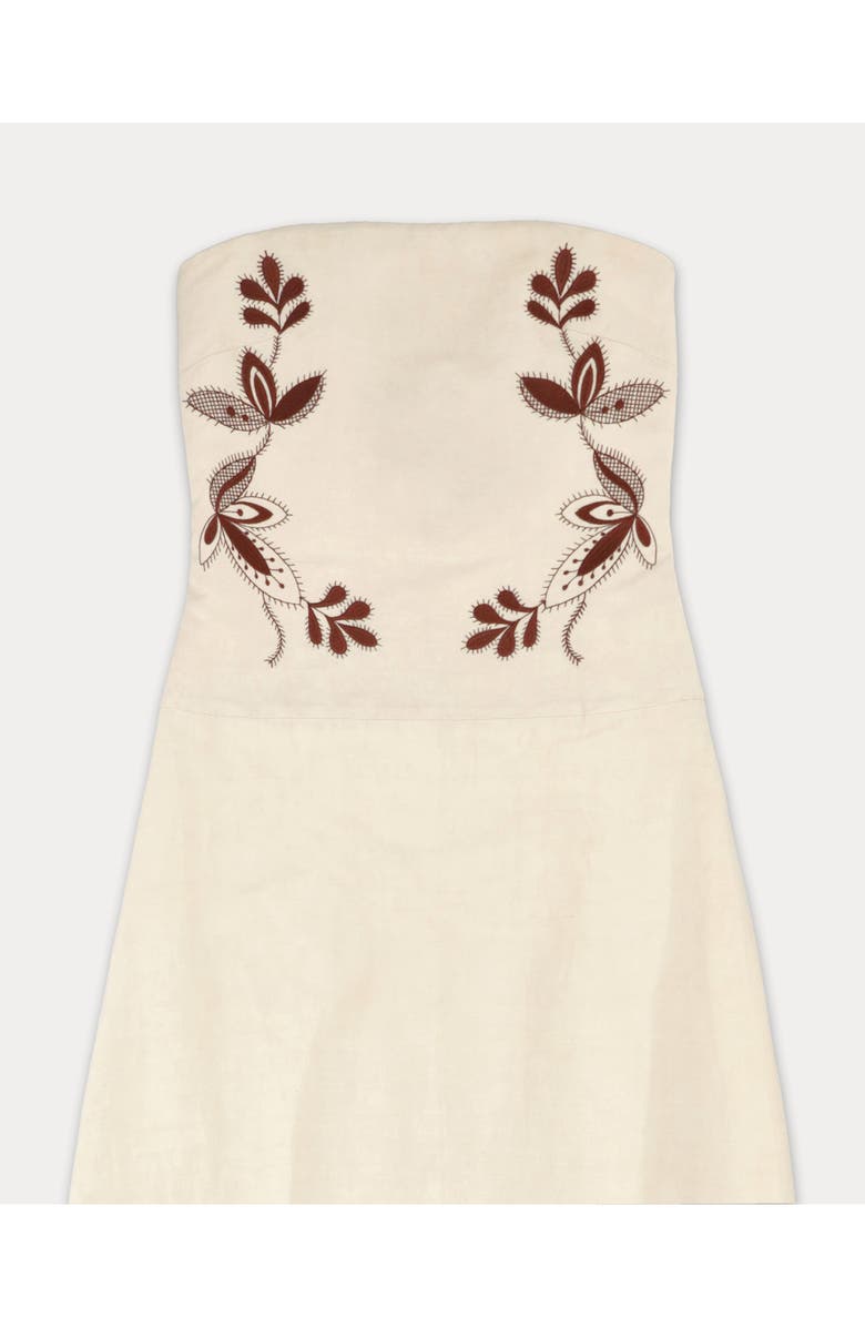 Fortela Anouk Embroidered Linen Dress, Main, color, White