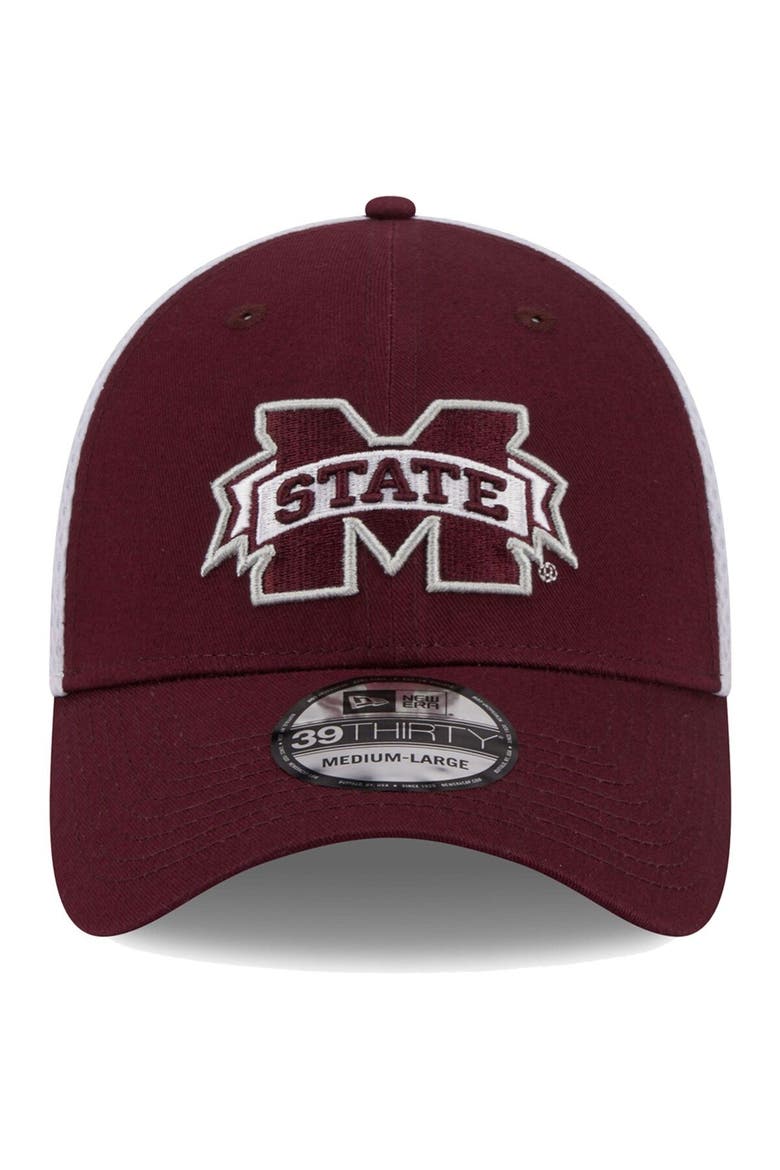 Men's New Era Maroon Mississippi State Bulldogs Evergreen Neo 39THIRTY Flex Hat, Alternate, color, Maroon