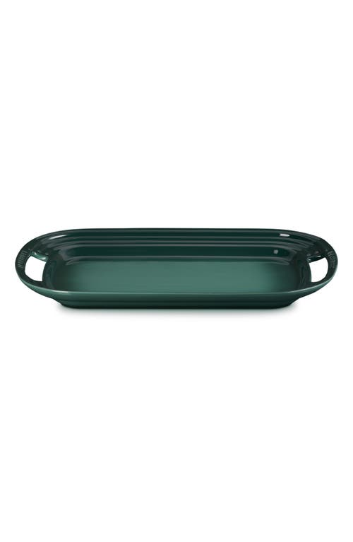 Le Creuset Stoneware Serving Platter In Green