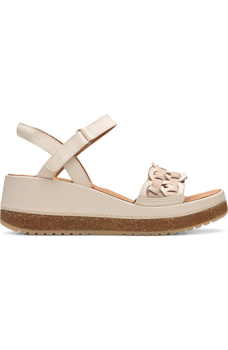 Clarks<sup>®</sup> Kassanda Wedge Sandal, Alternate, color, Cream Multi