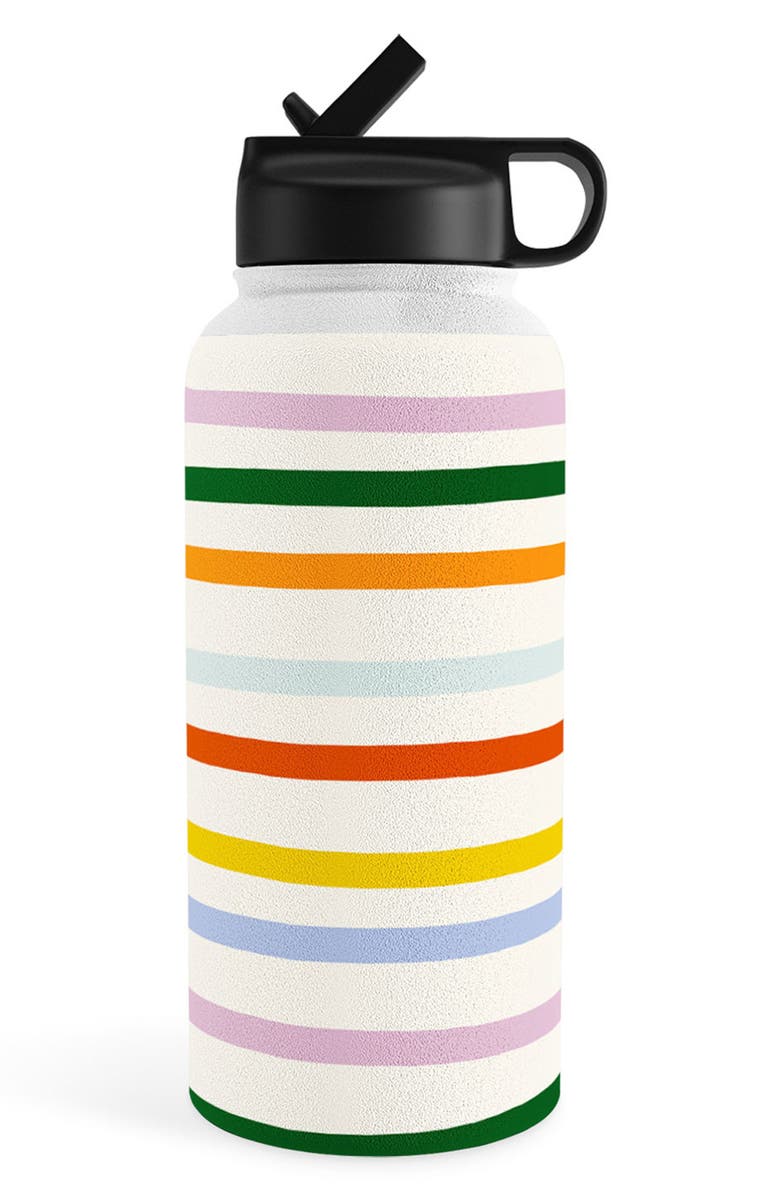 Deny Designs Lane and Lucia Retro Rainbow Water Bottle, Main, color, 