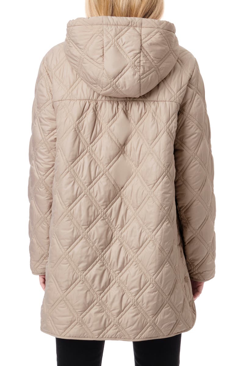 Bernardo Hooded Quilted Liner Jacket, Alternate, color, Frappe