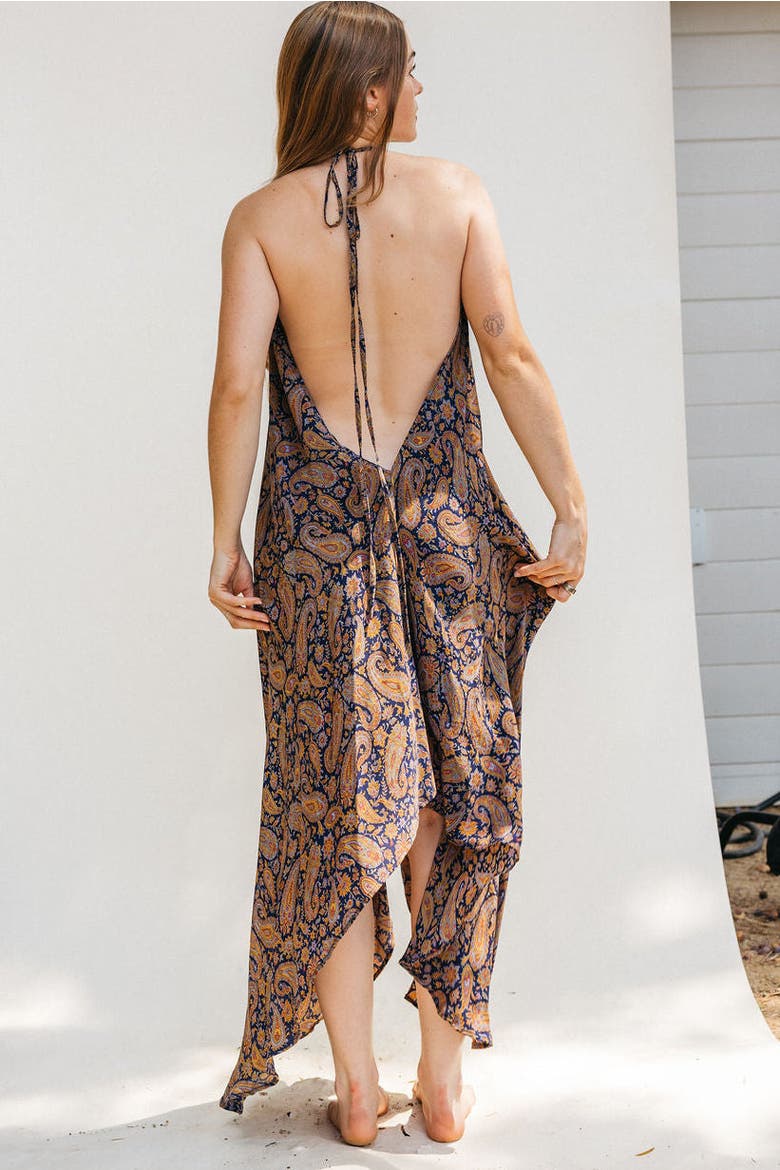 Classic Silk Dress Sunday, Alternate, color, Navy