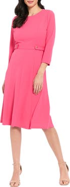 London Times Seamed Midi Dress