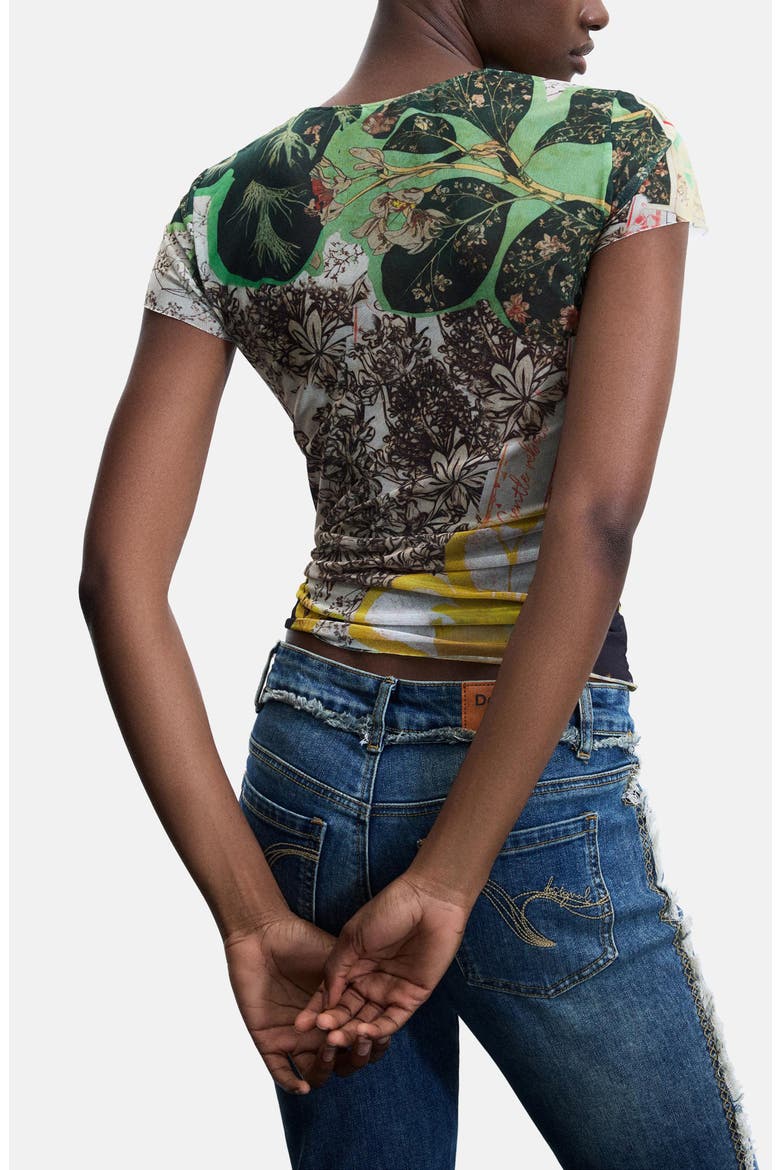 Cutout Mesh T-Shirt, Alternate, color, GREEN