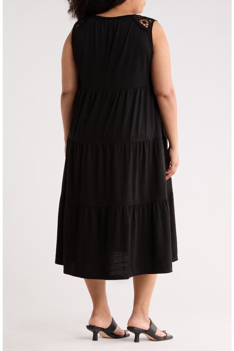 Keyhole Sleeveless Maxi Dress, Alternate, color, BLACK