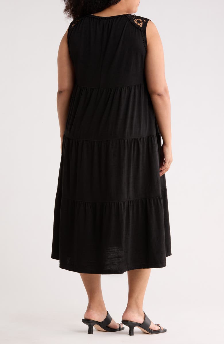 MAX STUDIO Keyhole Sleeveless Maxi Dress, Alternate, color, Black