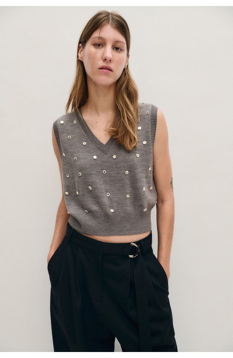 SILK LAUNDRY Wool V-Neck Sweater Vest, Alternate, color,