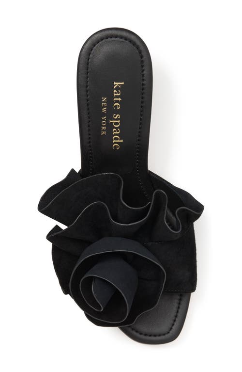 Kate Spade New York Flourish Flower Accent Sandal In Black