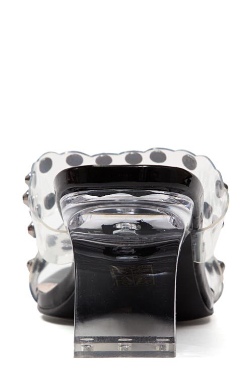 Ninety Union Mika Studded Transparent Sandals In Black