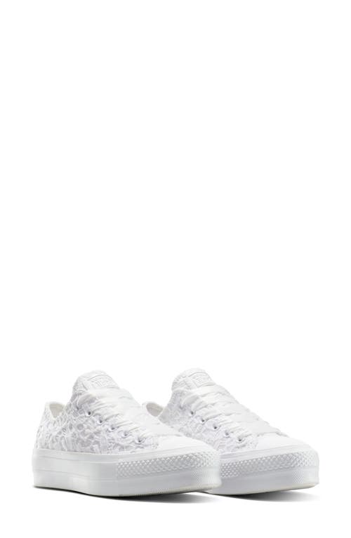 Converse Chuck Taylor® All Star® Woven Platform Sneaker In White