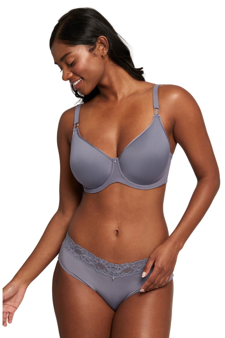 Spacer Underwire Bra, Alternate, color, CRYSTAL GREY