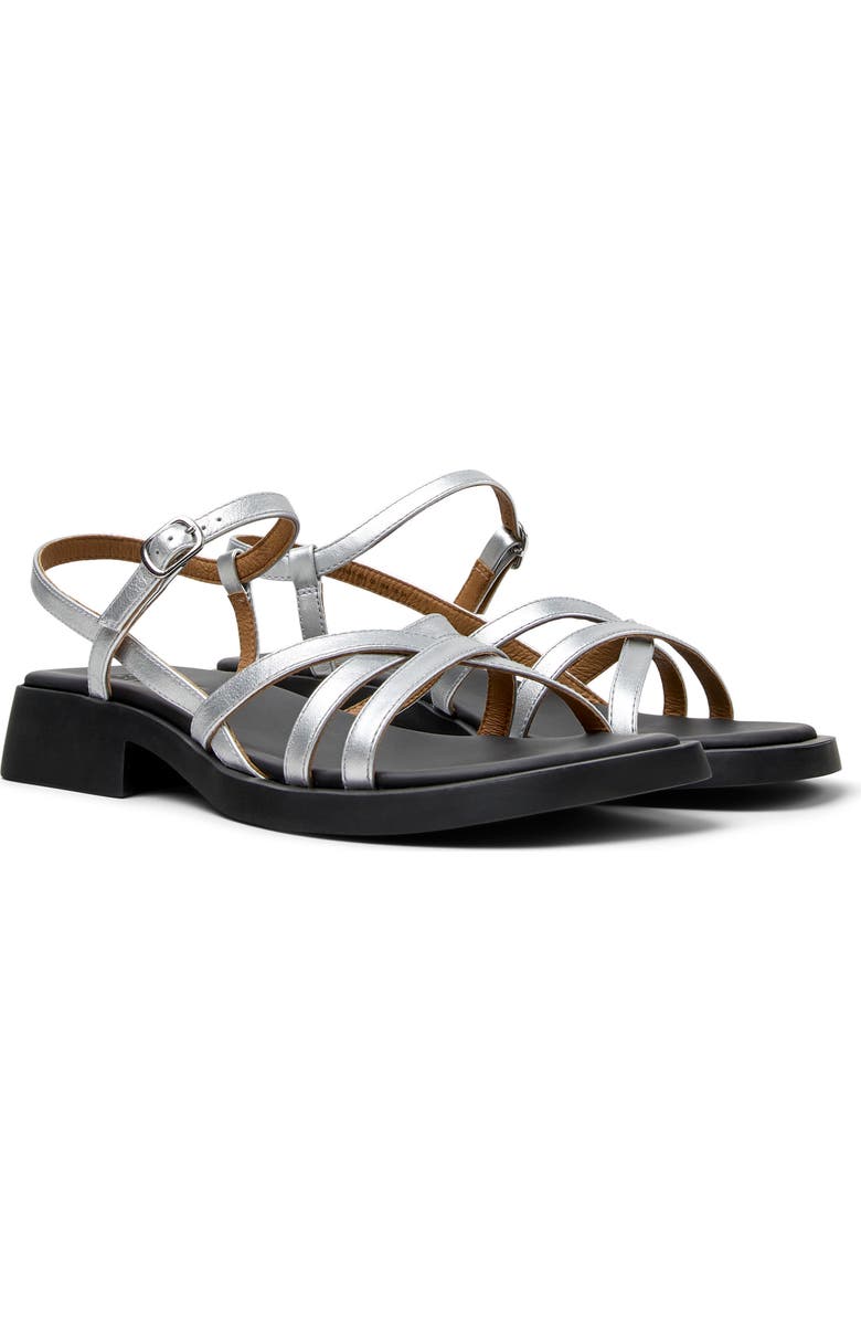 Camper Dana Sandal, Main, color, Medium Gray