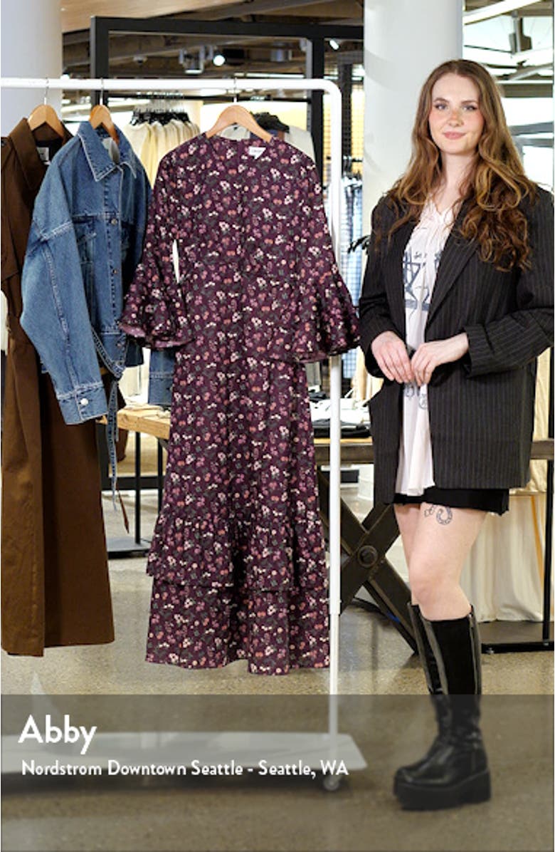 Gala Floral Tiered Cotton Maxi Dress, sales video thumbnail