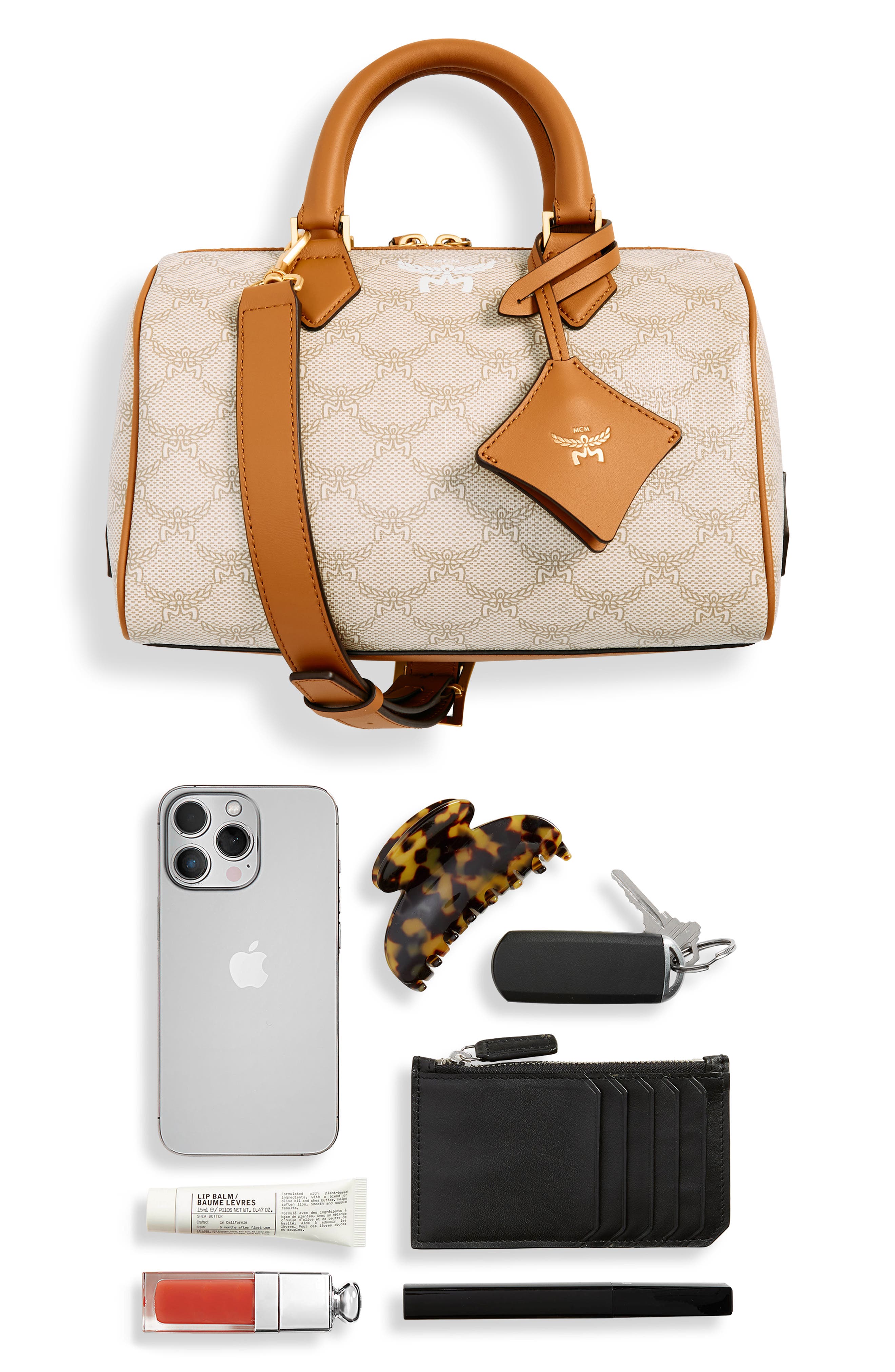 Small Ella Lauretos Boston Coated Canvas Satchel, Alternate, color, OATMEAL