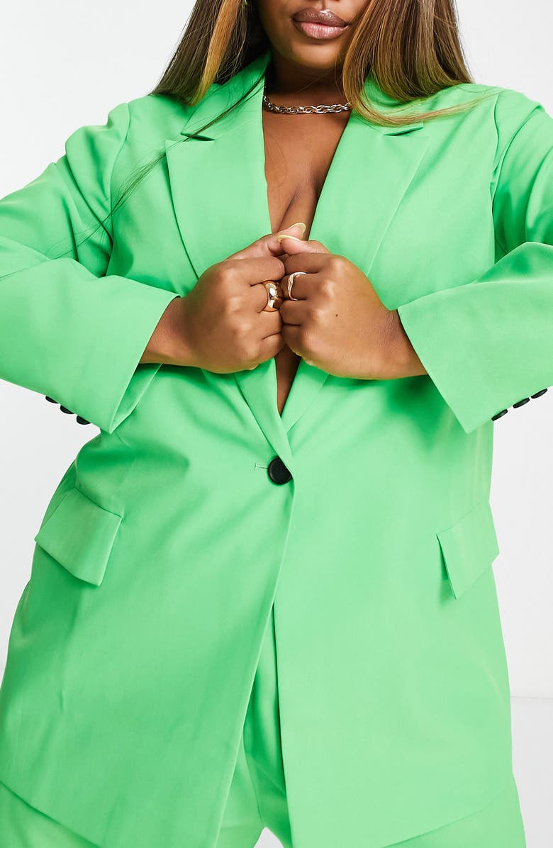 ASOS DESIGN Curve Oversize Blazer, Alternate, color, 