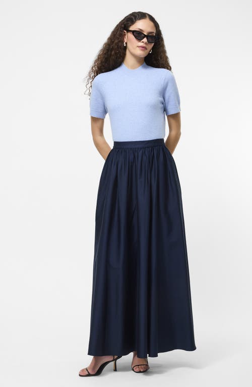 French Connection Vhari Short Sleeve Crop Sweater In Blue