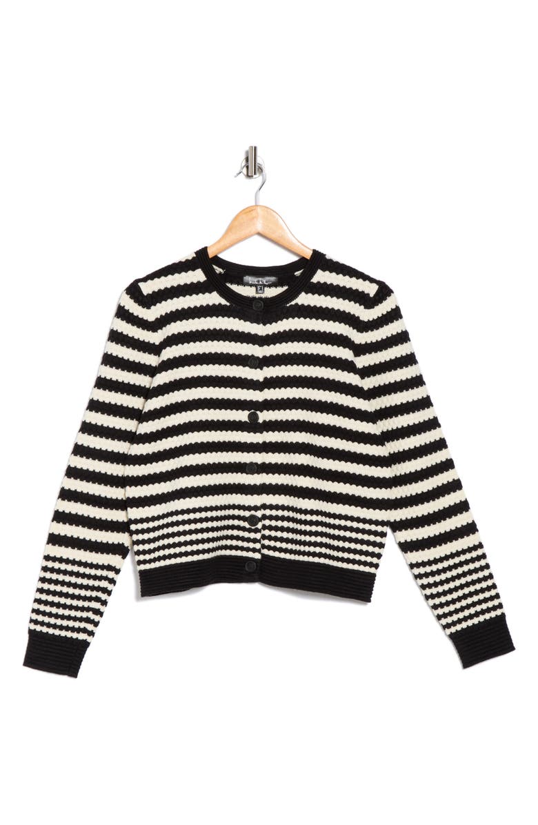 Nicole Miller Stripe Cardigan, Alternate, color,