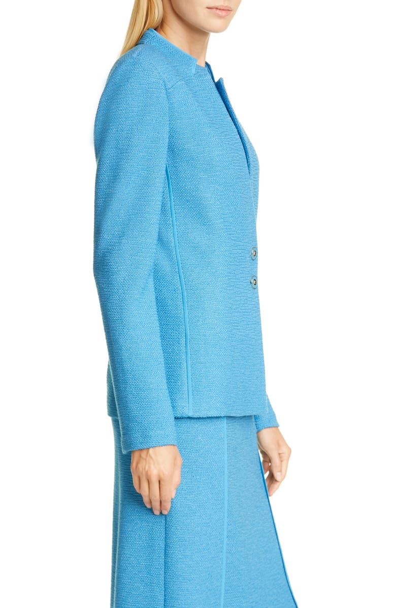 St. John Collection Pebbled Texture Knit Jacket, Alternate, color, 