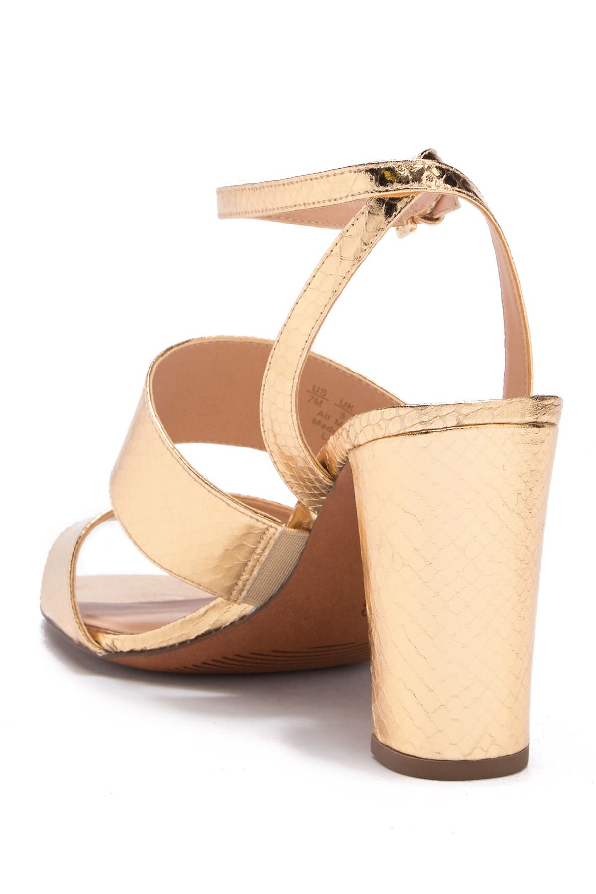 Franco Sarto Haneli Reptile-Embossed Ankle Strap Sandal, Alternate, color, 