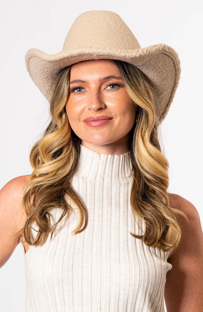 San Diego Hat Cattleman's Faux Shearling Hat, Alternate, color, 