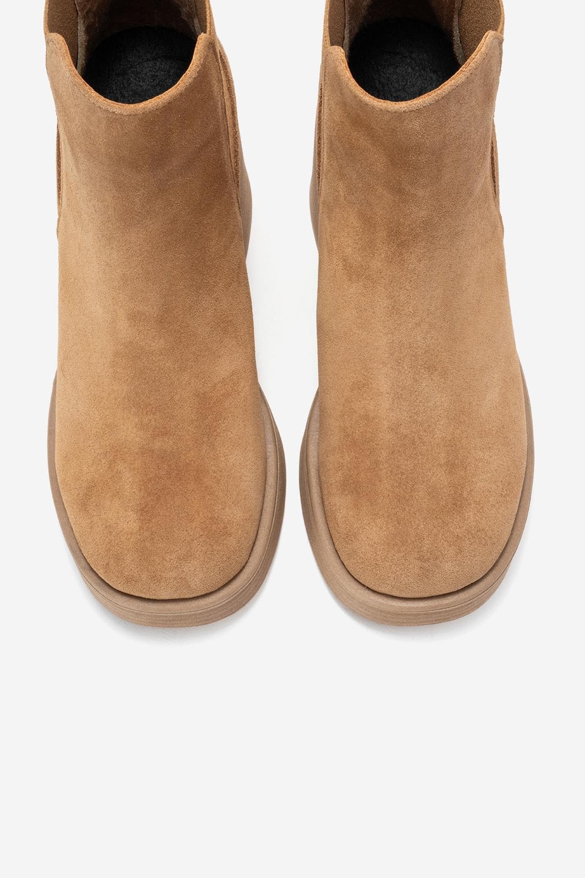 Lysa Leather Platform Boot, Alternate, color, Cognac Suede Leather