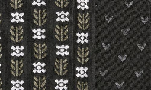 Oroblu Joyful Assorted 2-pack Crew Socks In Black