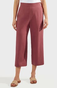 matty m. Magnolia Linen Blend Culottes