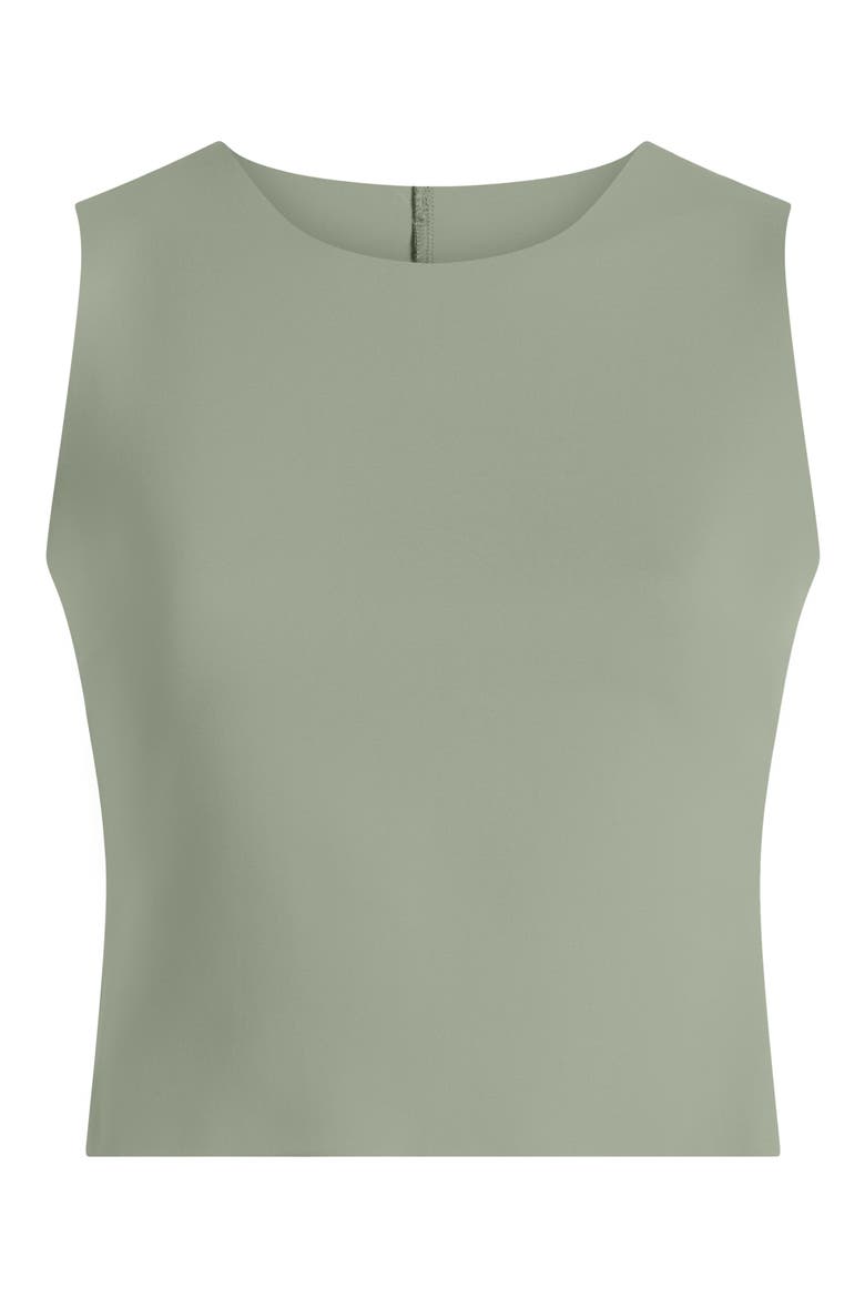 Neoprene Sleeveless Shell Top, Alternate, color, PISTACHIO
