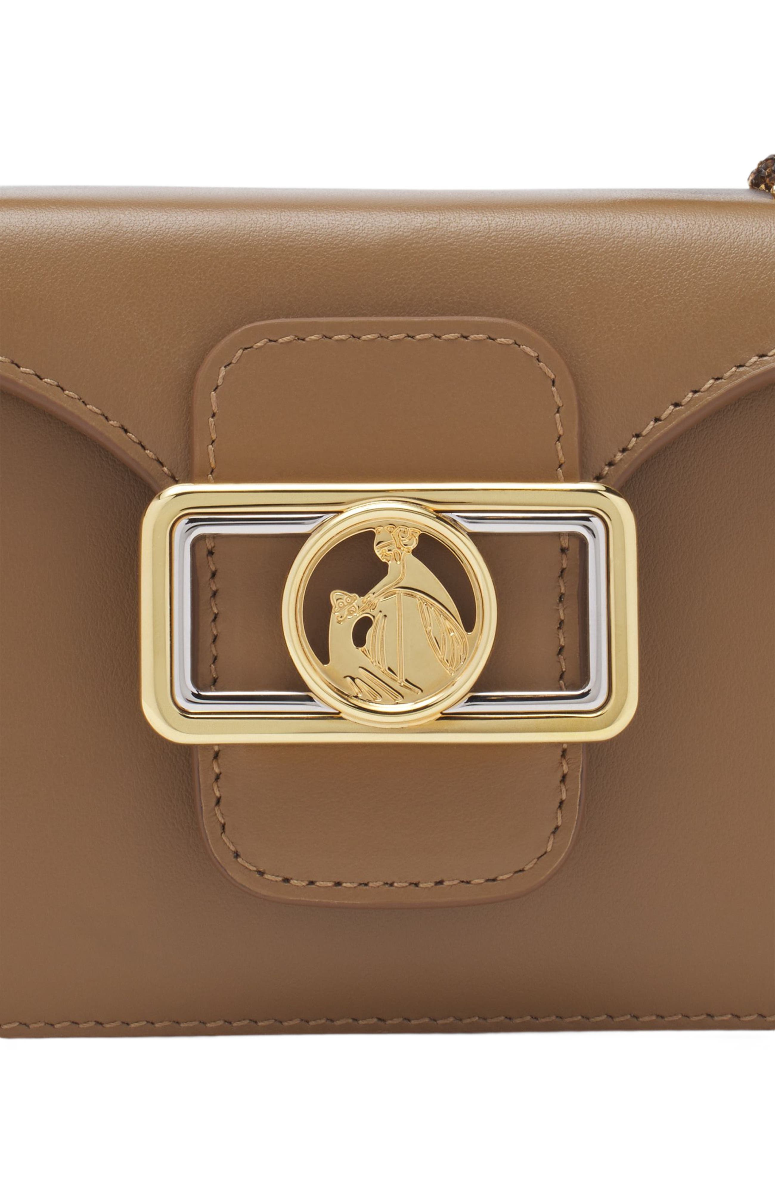 Lanvin Nano Pencil Cat Bag In Leather And Rhinestone, Alternate, color, 