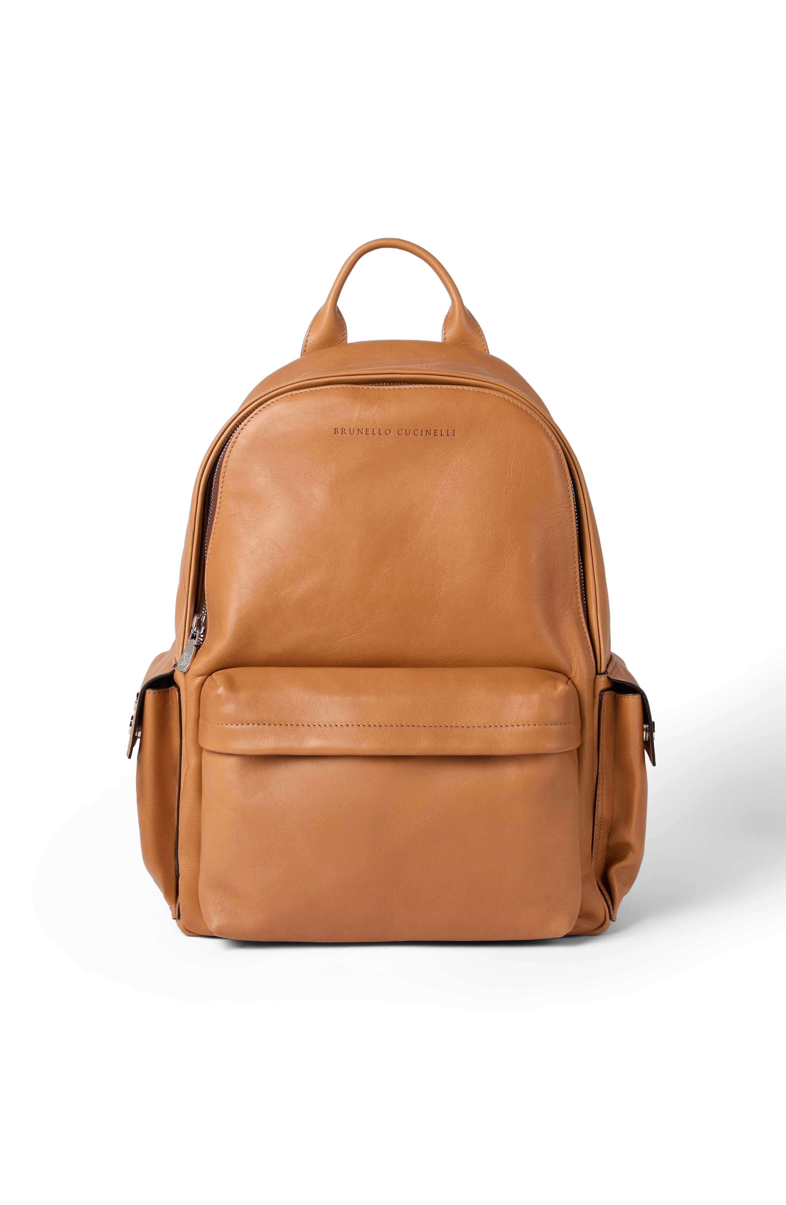 Brunello Cucinelli Cowhide travel backpack, Main, color, Cognac