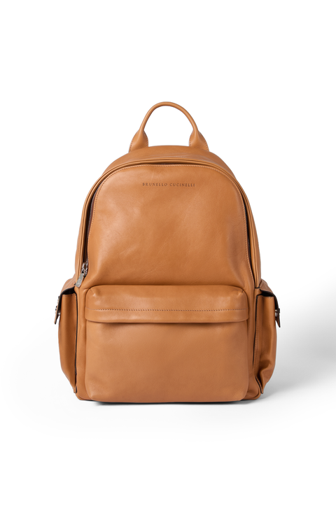 Cowhide travel backpack