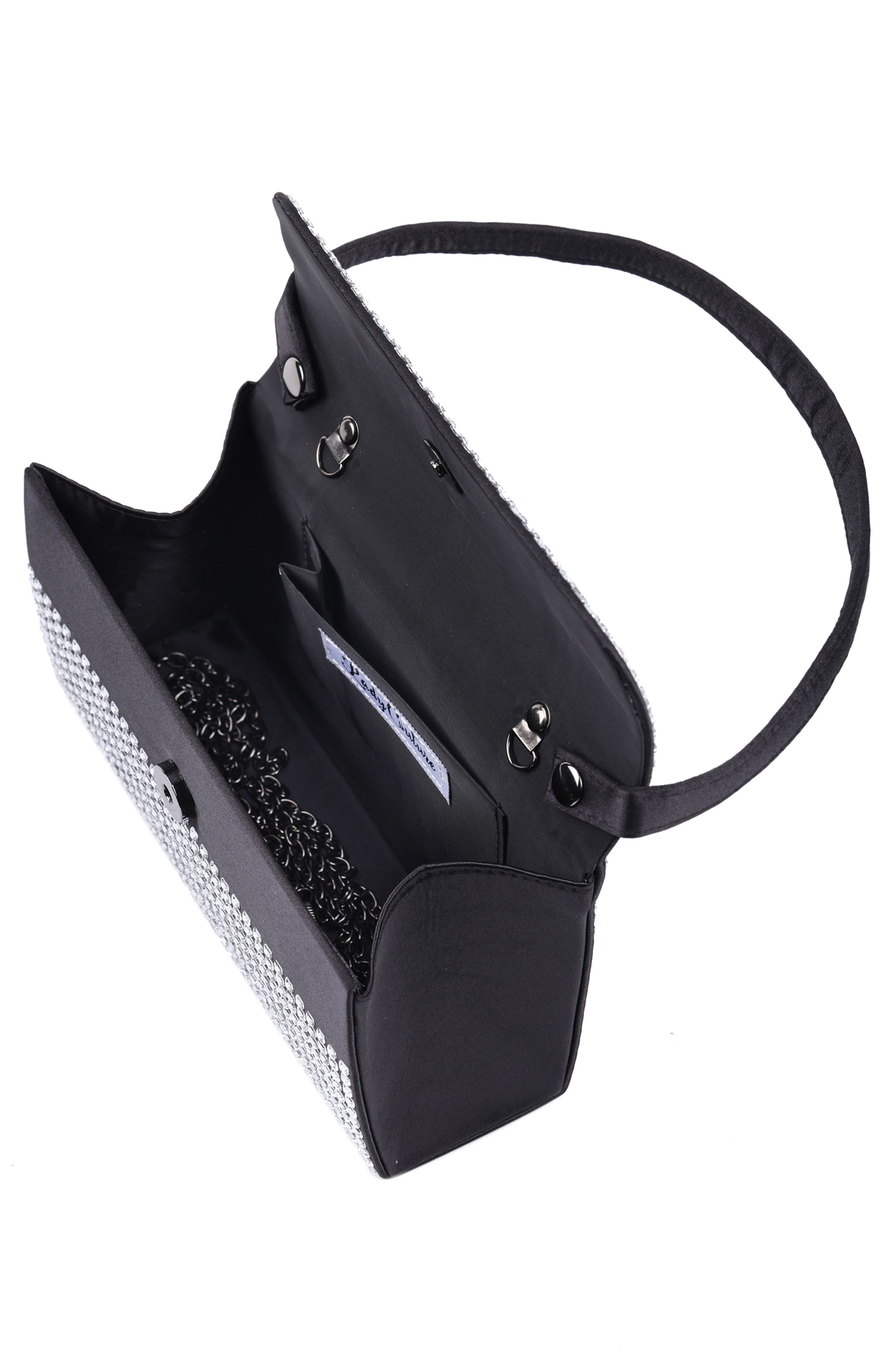 LADY COUTURE Shana Rhinestone Handbag, Alternate, color, Black