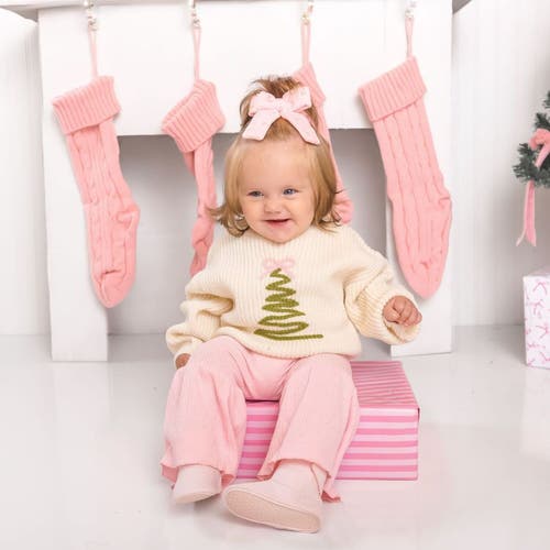 Sweet Wink Christmas Tree Knit Sweater In Brown