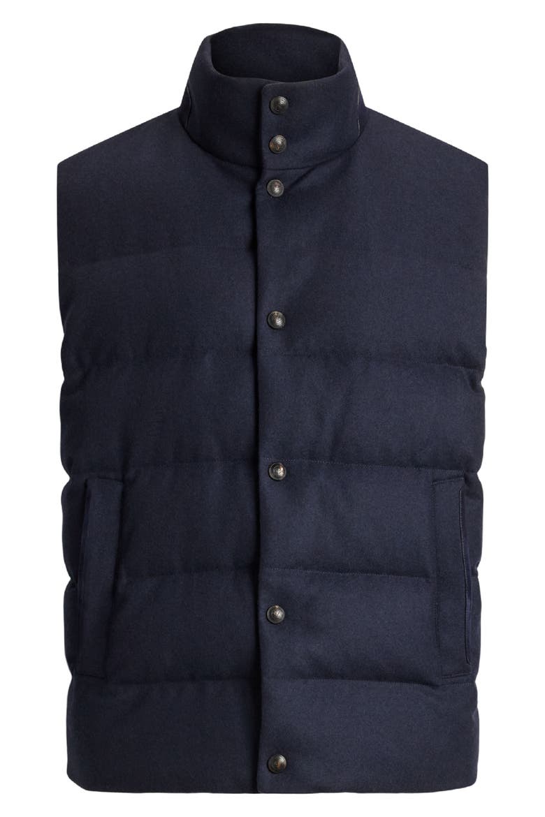 Whitwell Cashmere Down Puffer Vest, Alternate, color, NAVY