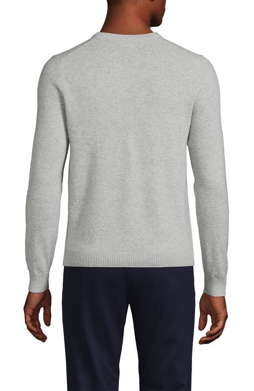 Lands' End Fine Gauge Cashmere V-neck Sweater In Gray