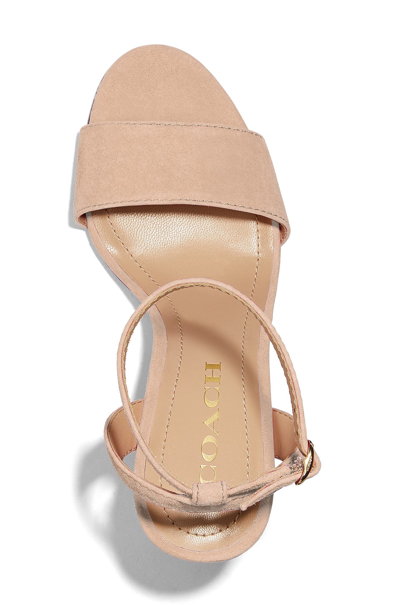 Regina Ankle Strap Sandal, Alternate, color, BEECHWOOD SUEDE