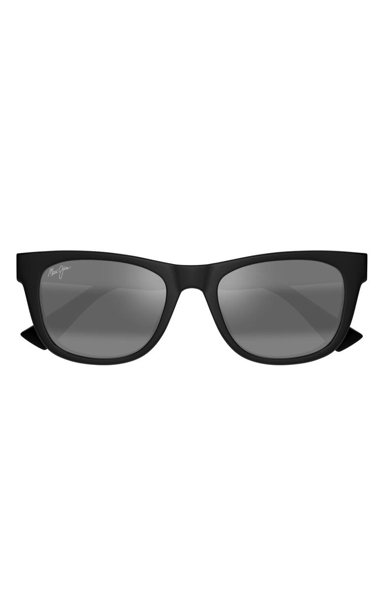 Maui Jim Kaulike 53mm PolarizedPlus2<sup>®</sup> Rectangular Sunglasses, Main, color, Black