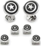 Cufflinks, Inc. x Marvel Captain America Shield Cuff Link & Stud Set