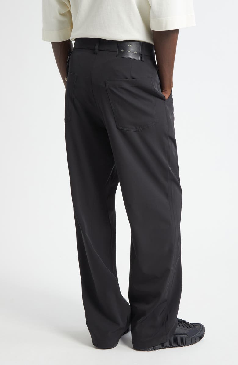 SONG FOR THE MUTE Loose Fit Pleated Water Resistant Pants, Alternate, color, Black