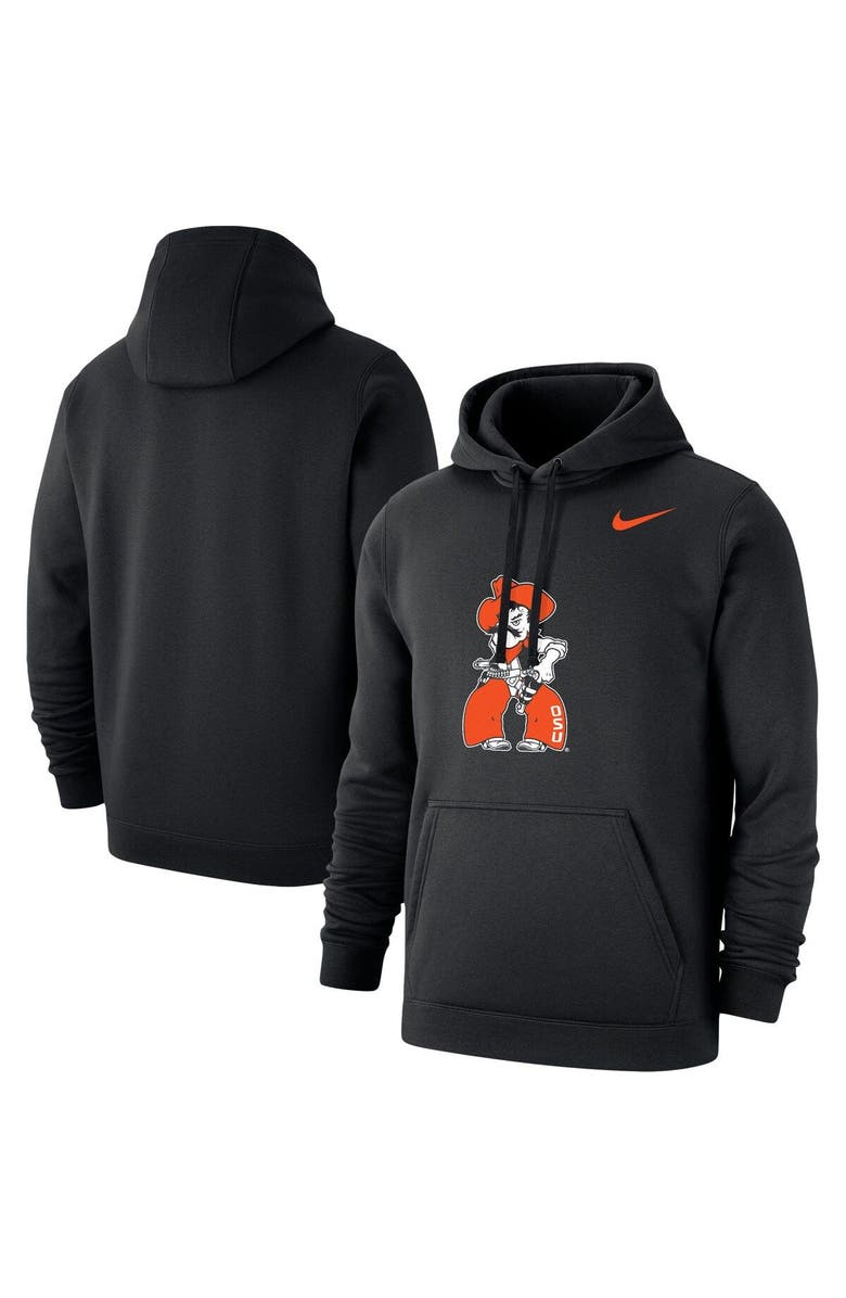 Nike Men's Nike Black Oklahoma State Cowboys Alternate Logo Club Pullover Hoodie, Main, color,