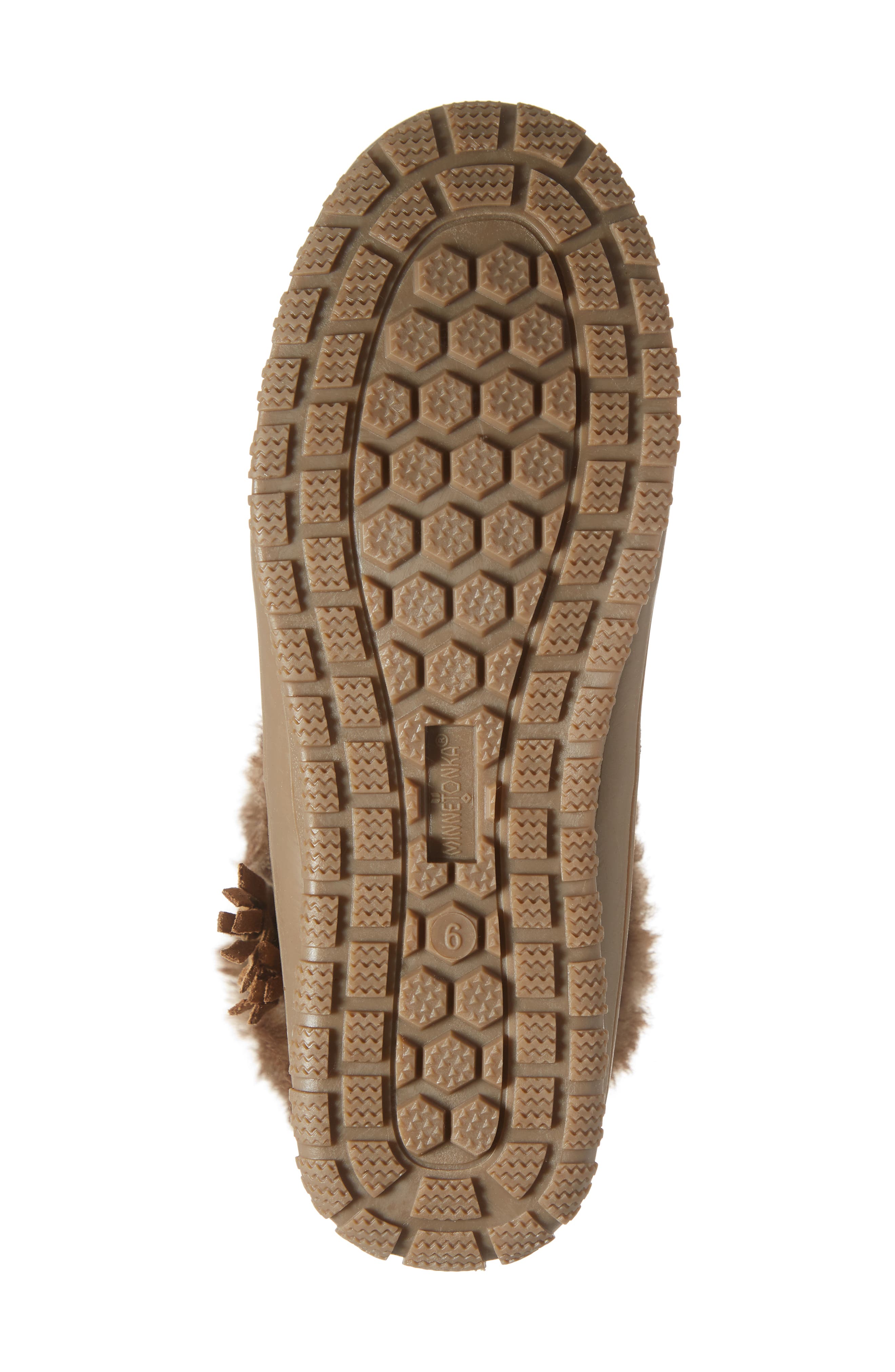 Minnetonka Everett Water Resistant Suede & Faux Fur Boot, Alternate, color, Dusty Brown Suede/ Faux Fur