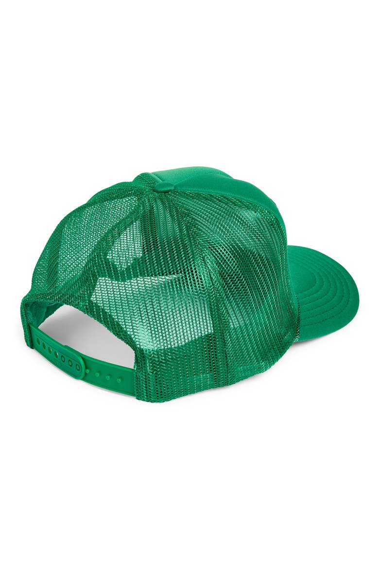 Lucky Charm Trucker Hat, Alternate, color, GREEN