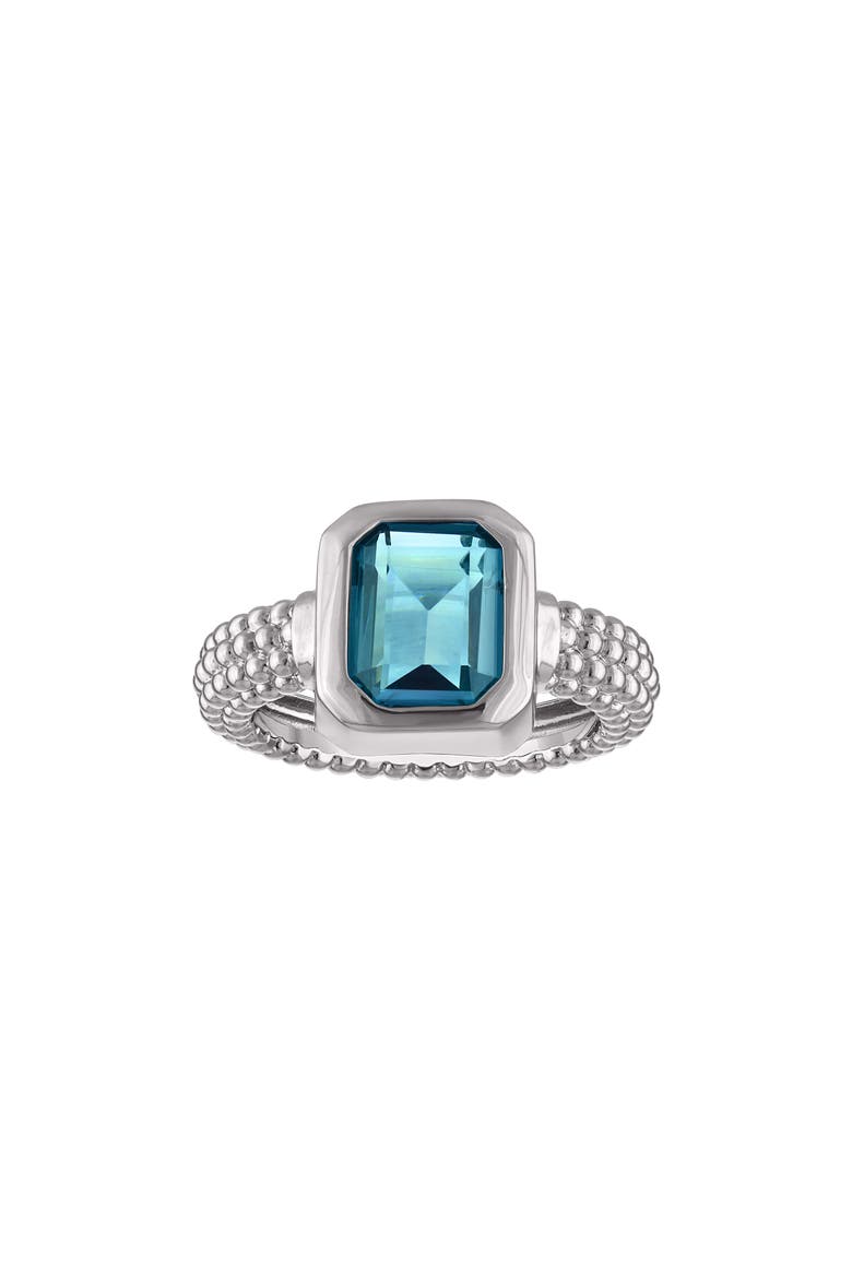 Synthetic London Blue Cubic Zirconia Ring, Main, color, BLUE