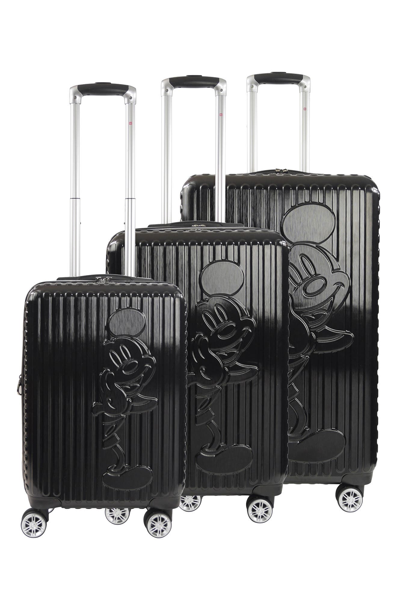 Ful Disney<sup>®</sup> Mickey Mouse Rolling Suitcase 3-Piece Set, Main, color, 