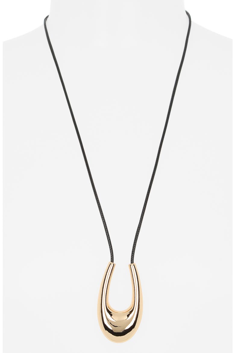 Corded Pendant Necklace, Alternate, color, GOLD