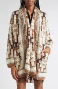 L'AGENCE Jair Geo Pattern Fringe Cardigan